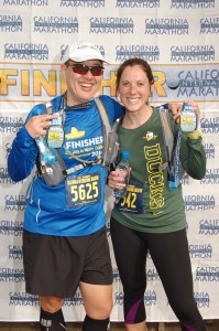 Me and Christy after the finish line.