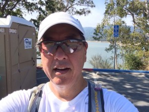 Top of the dam at Lexington Reservoir